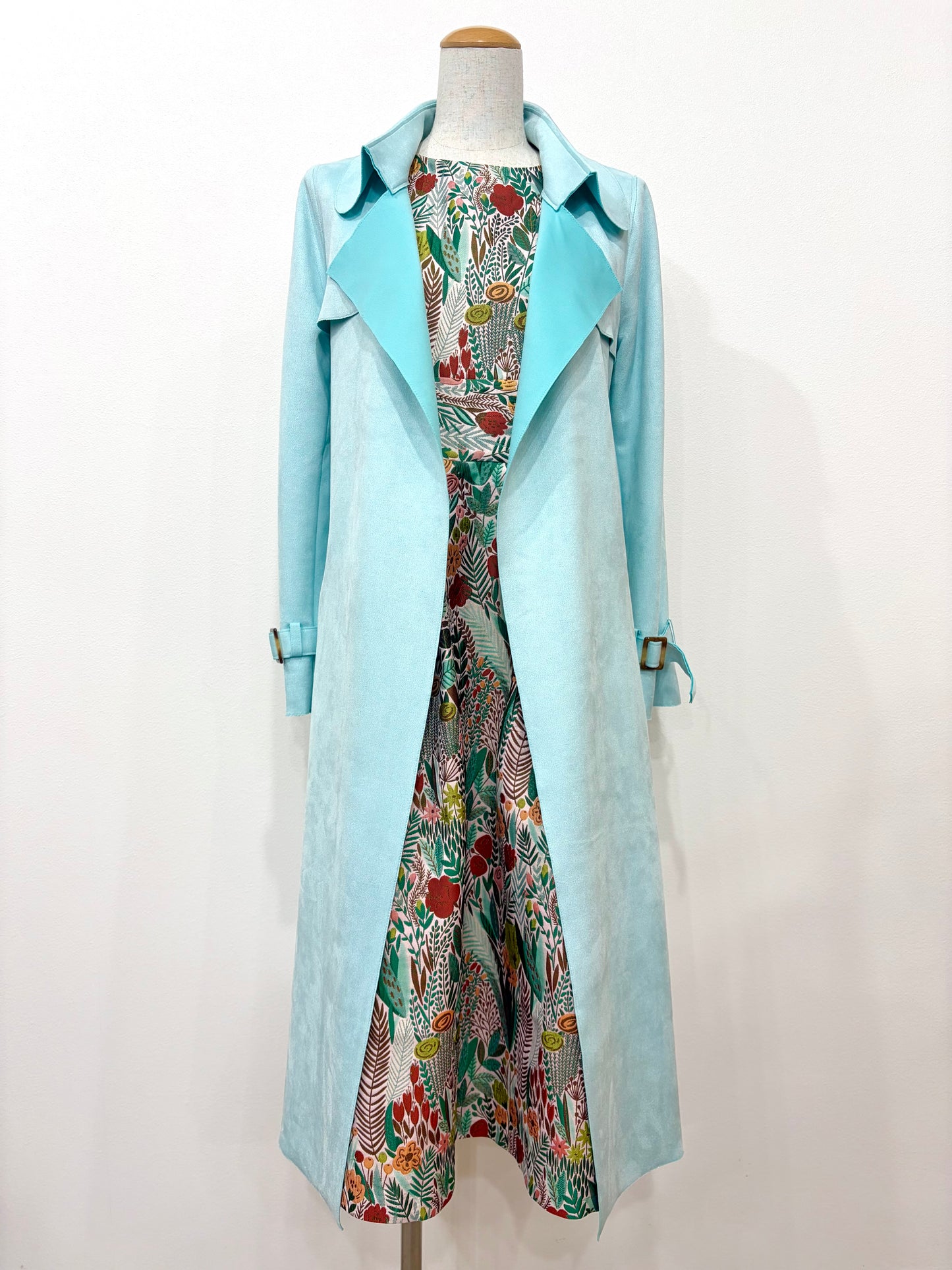 Floral print dress (green)