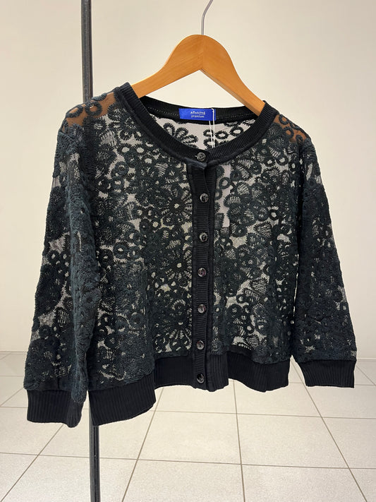 刺繍カーディガン〈ブラック〉