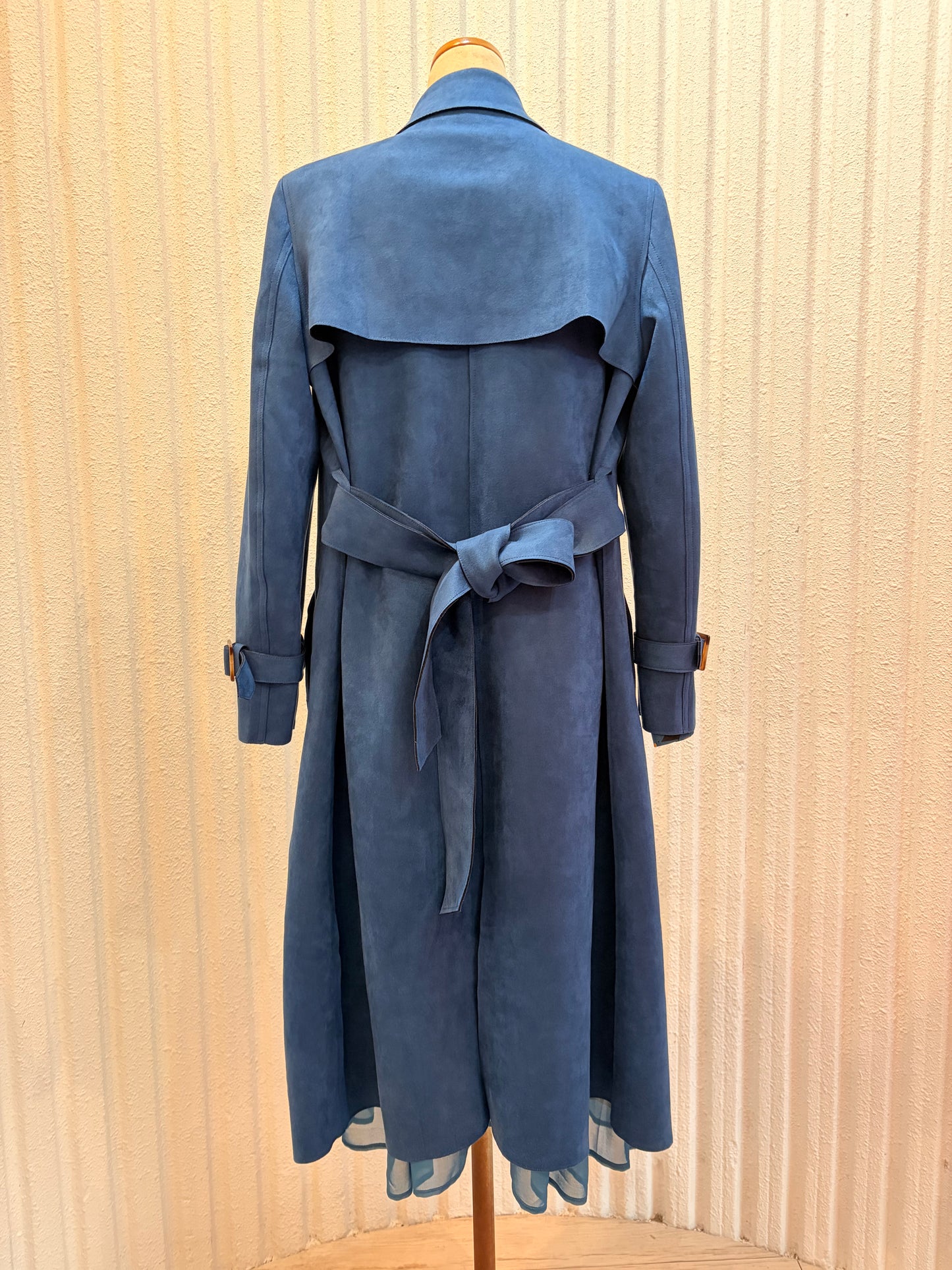 スエード調コート〈army blue〉