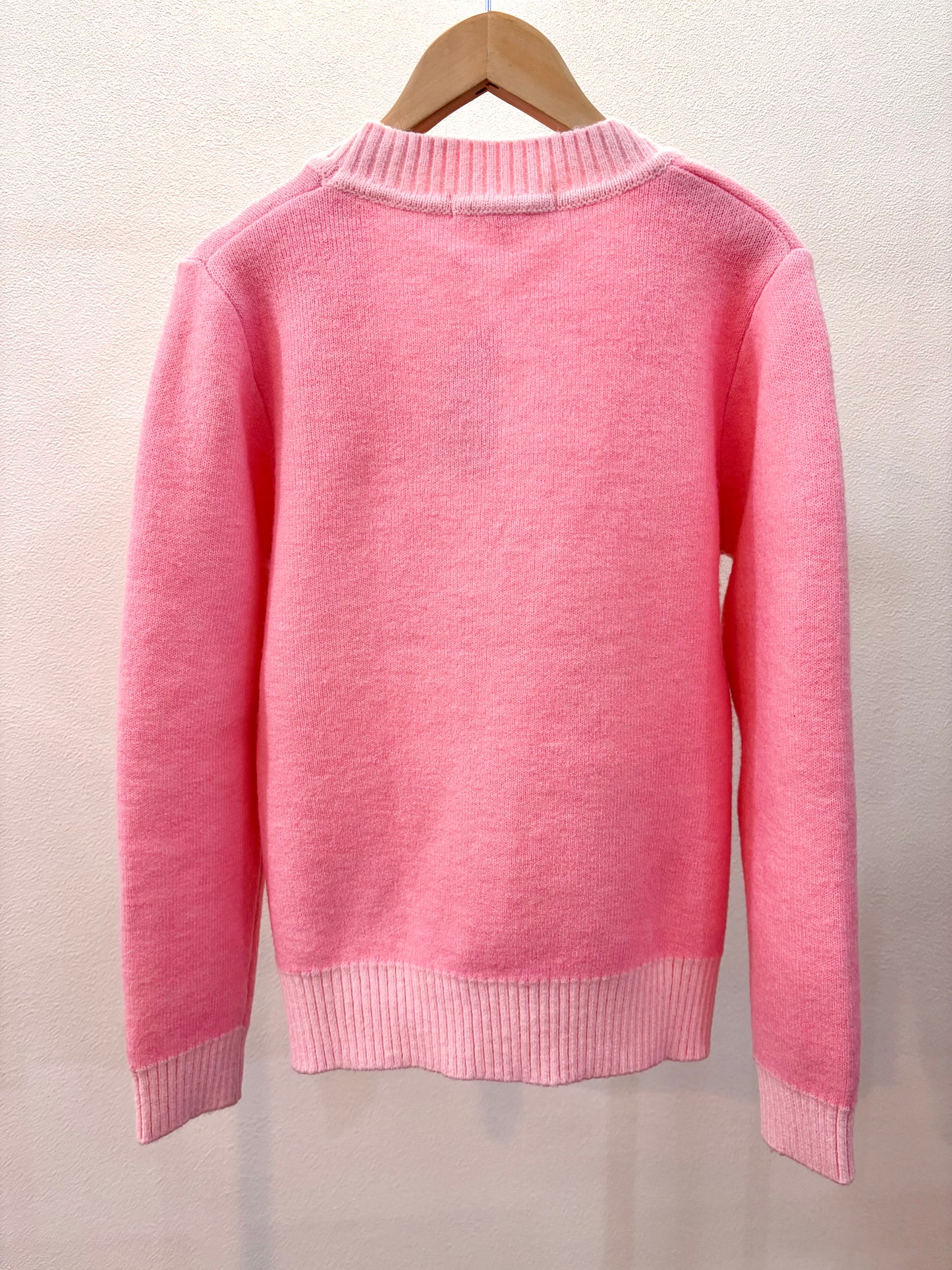 One-of-a-kind medium-sized pink cardigan