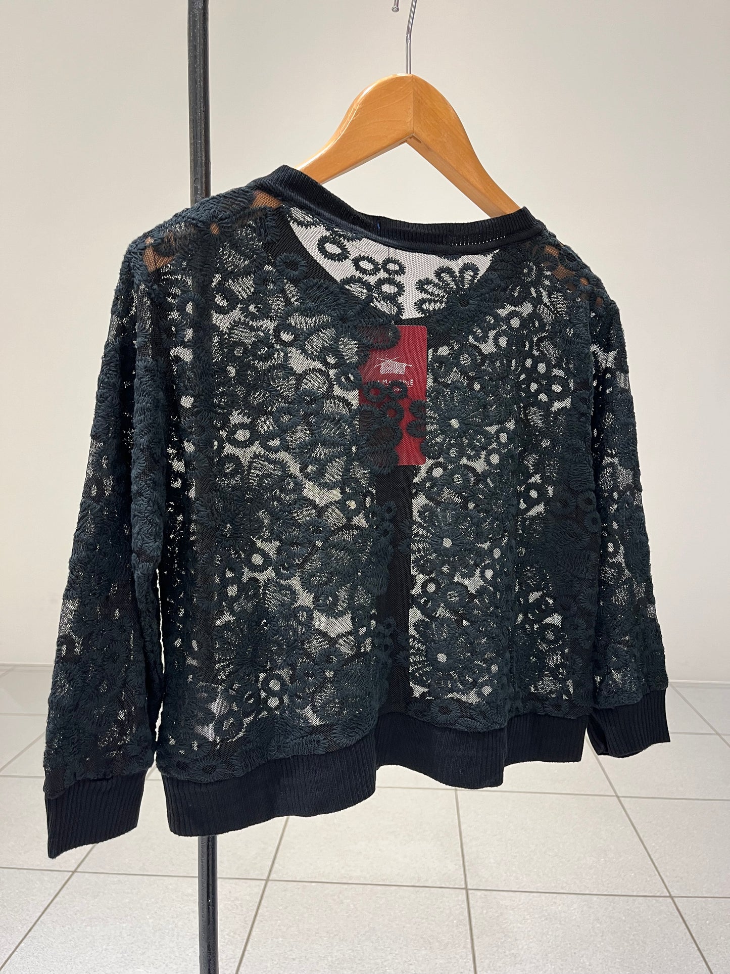刺繍カーディガン〈ブラック〉