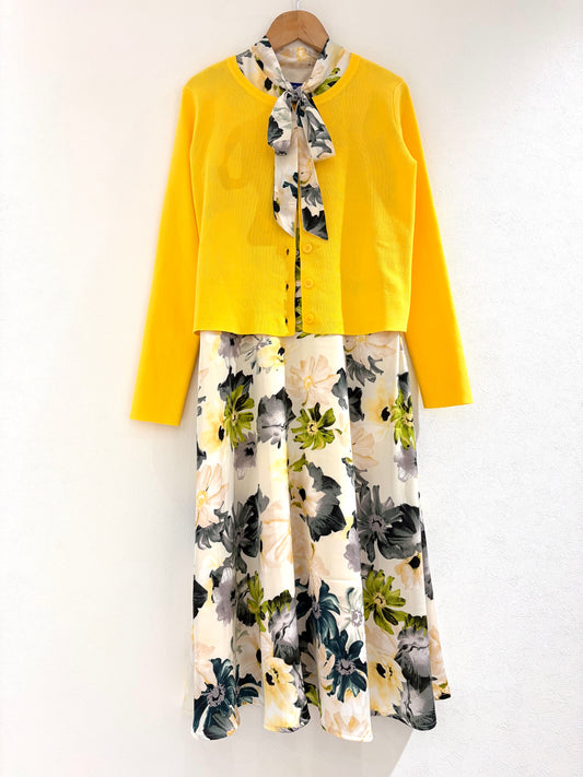 🆕ショート丈カーディガン〈イエロー〉