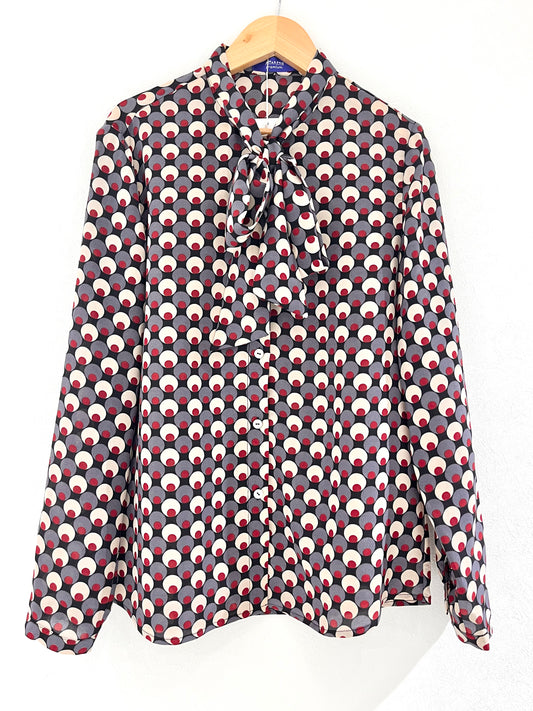 Bow tie blouse (size M) (size XL)