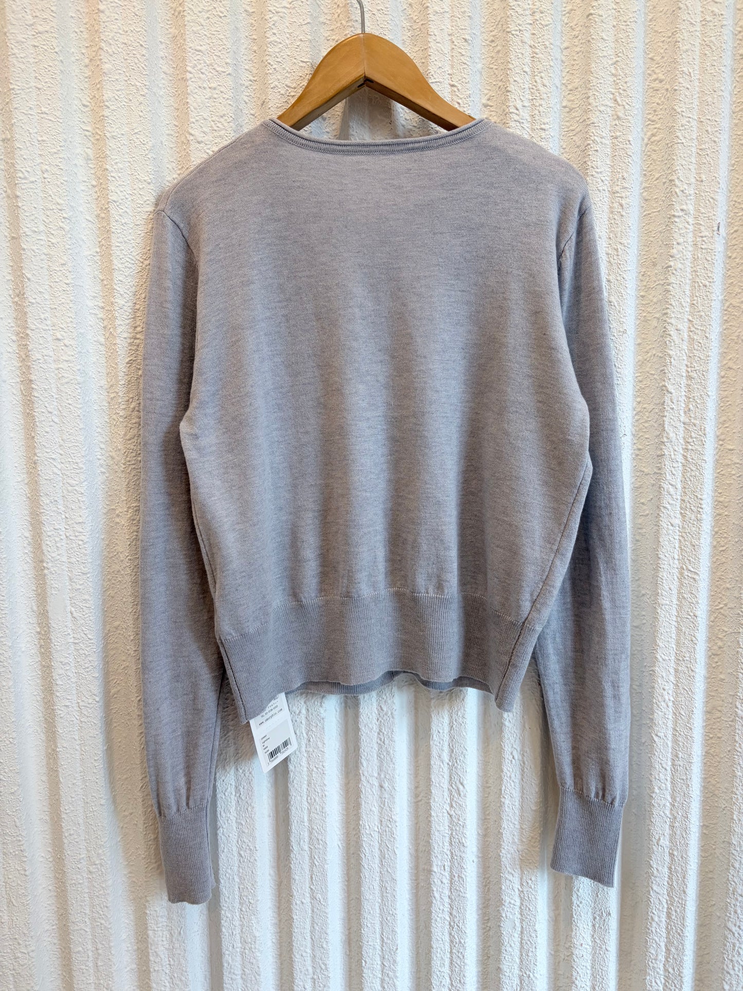 シルク混カーディガン〈ライトグレー〉