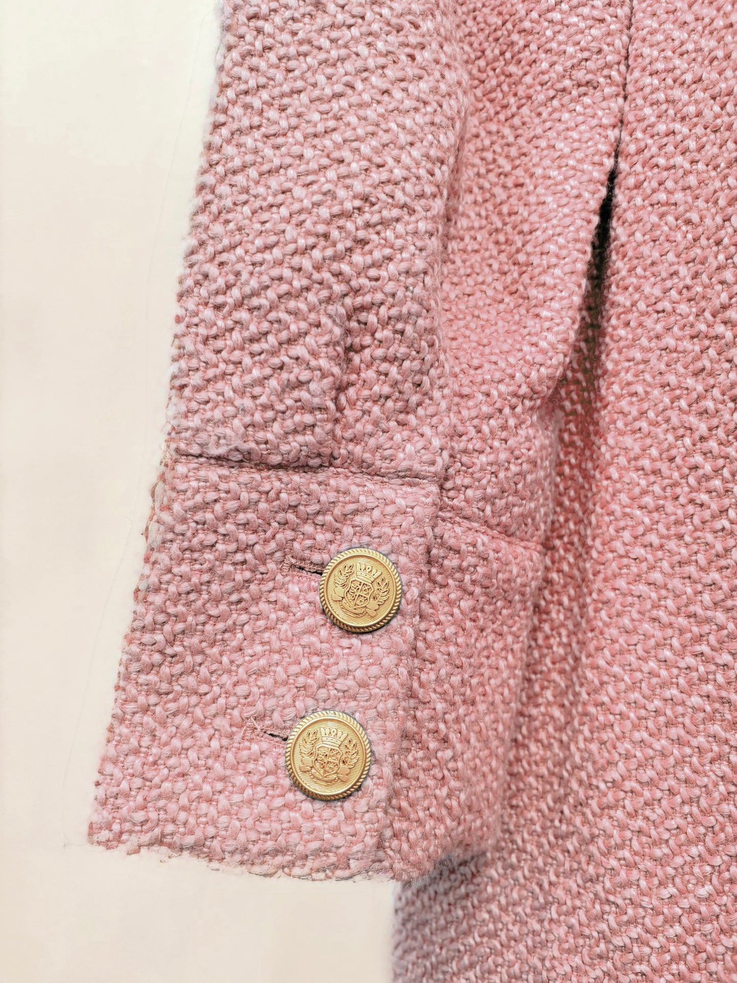 羊毛混纺不对称外套(粉色)