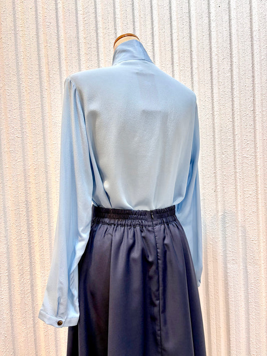 1点限定 シルク100%ボウタイブラウス