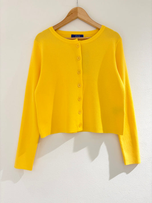 🆕ショート丈カーディガン〈イエロー〉
