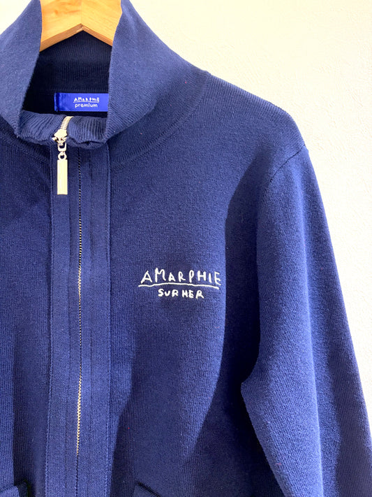 ロゴジップアップカーディガン