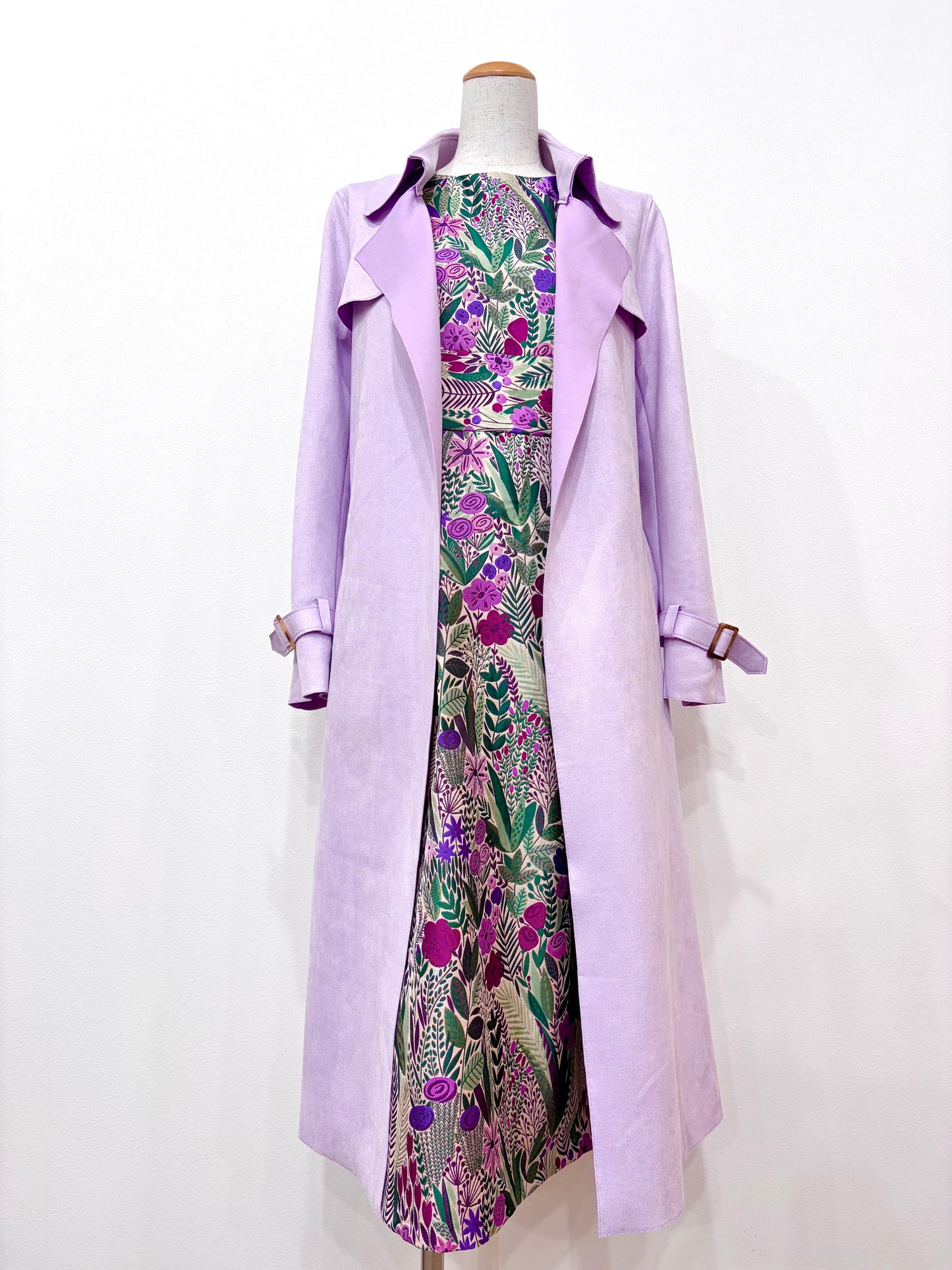 スエード調コート