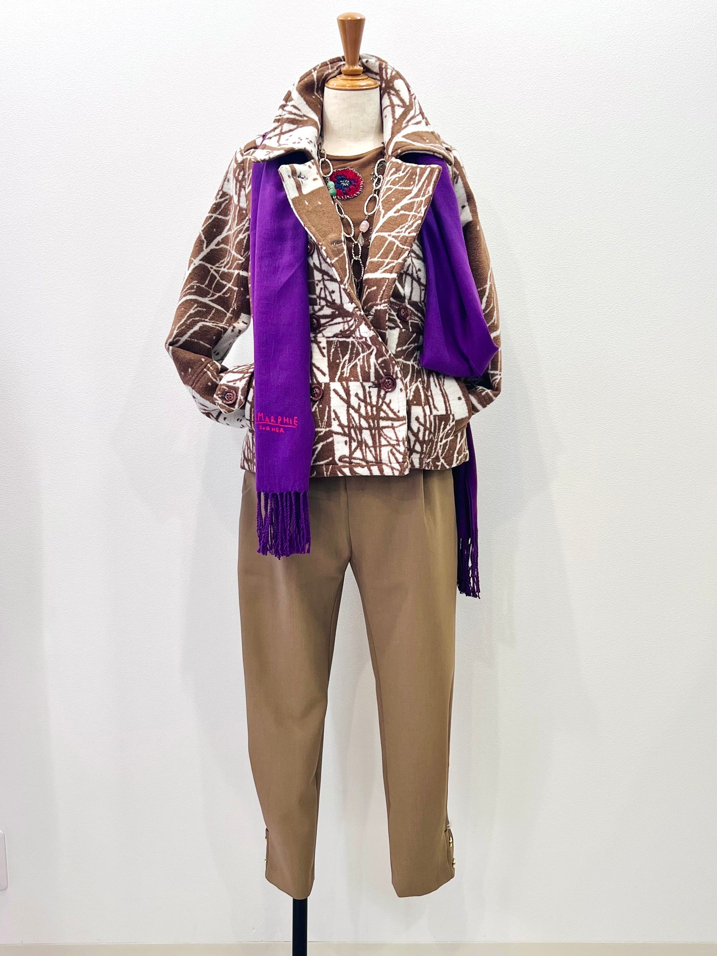 wool blend short coat