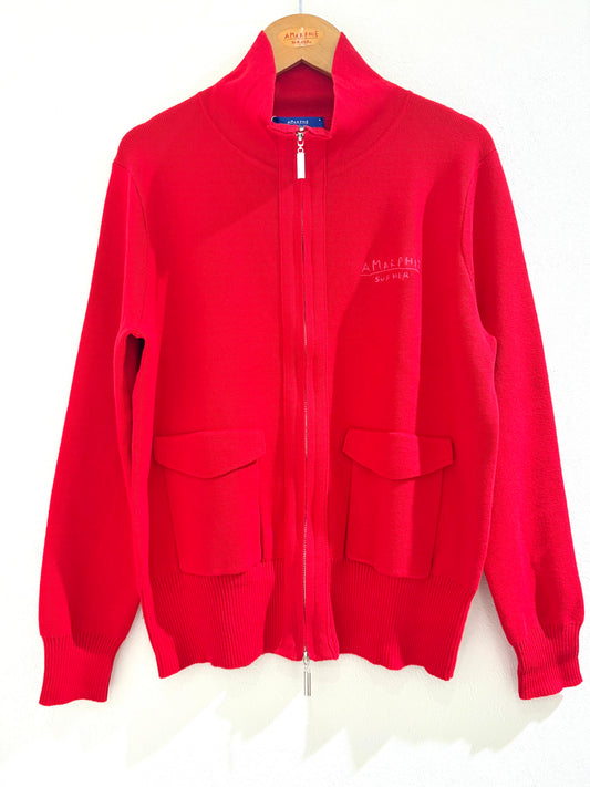 ロゴジップアップカーディガン