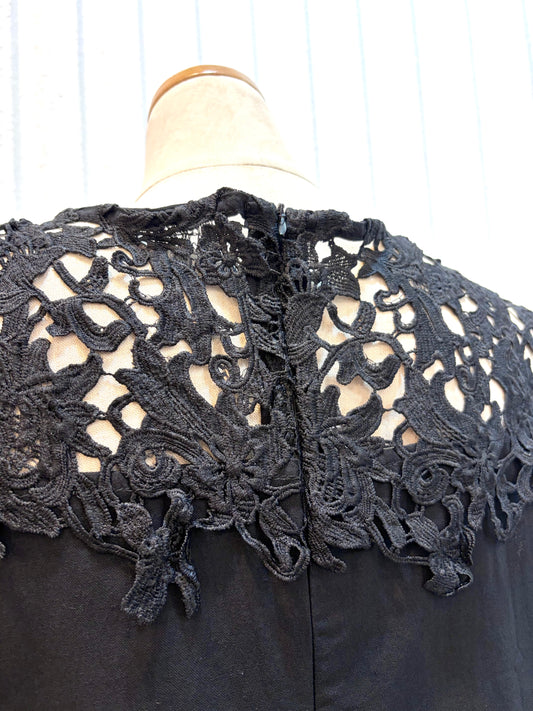 １点もの　麻混レースブラウス
