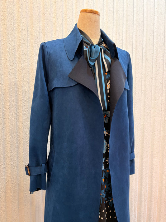 スエード調コート〈army blue〉