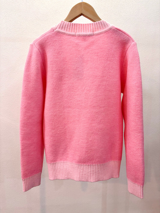 One-of-a-kind medium-sized pink cardigan