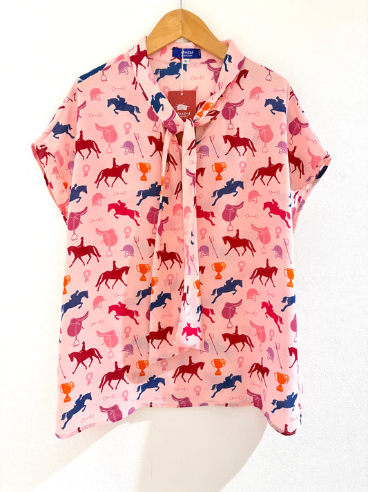 ラスト1点 XL フレンチスリーブブラウス