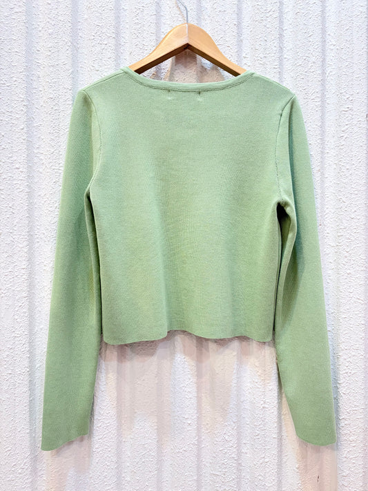 ショート丈カーディガン〈ミントグリーン〉