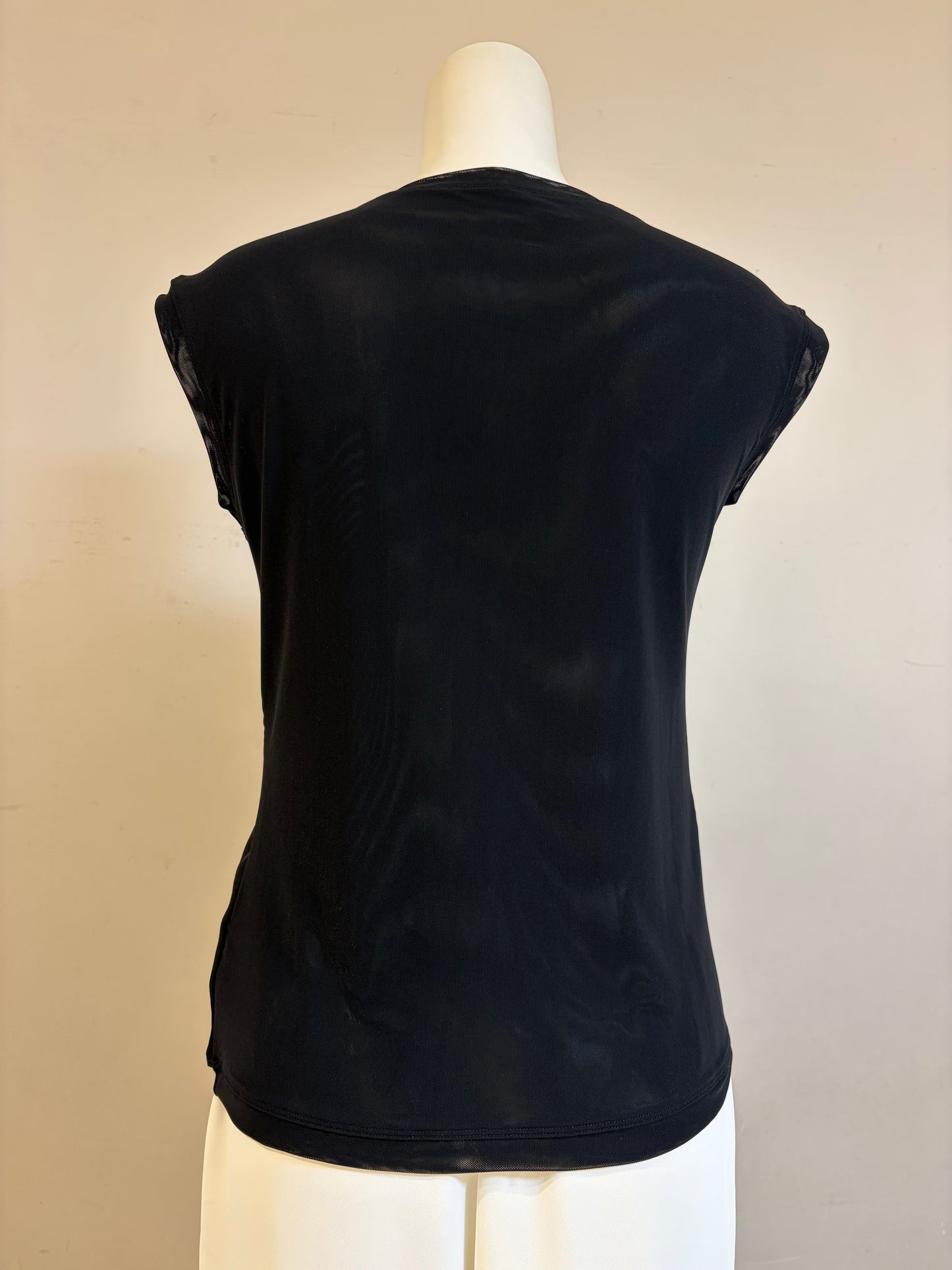 異素材ノースリーブトップス