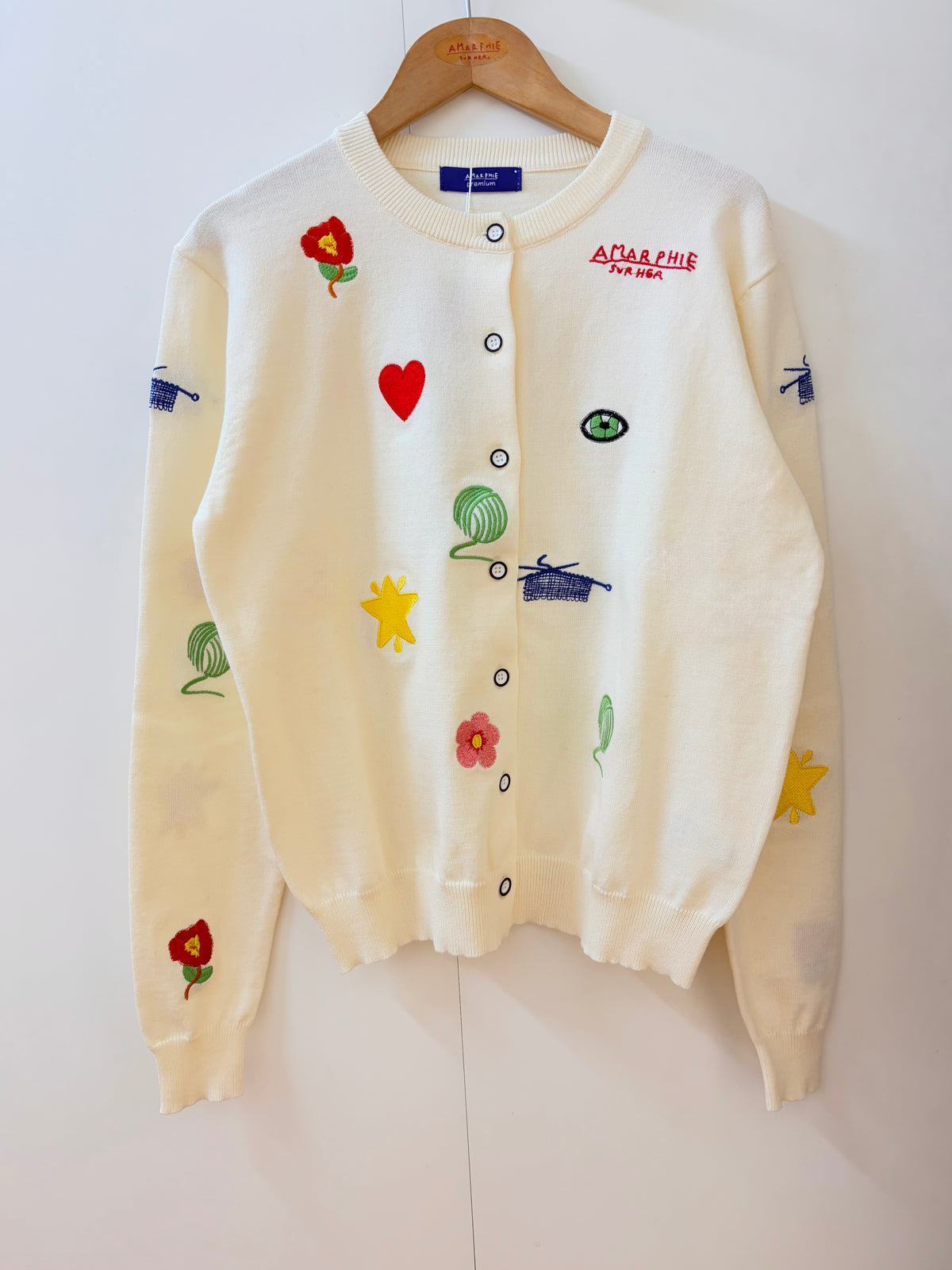 🆕モチーフ刺繍カーディガン〈ベージュ〉