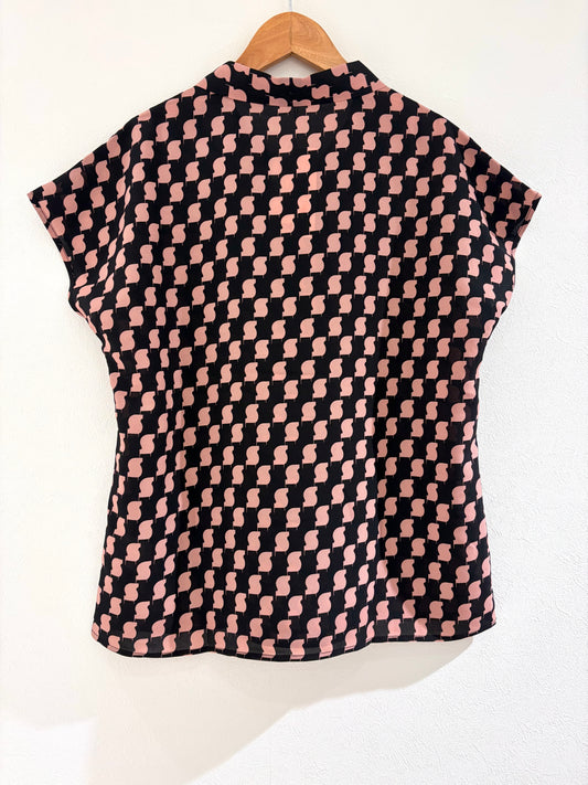 ラスト1点Mサイズ フレンチスリーブブラウス