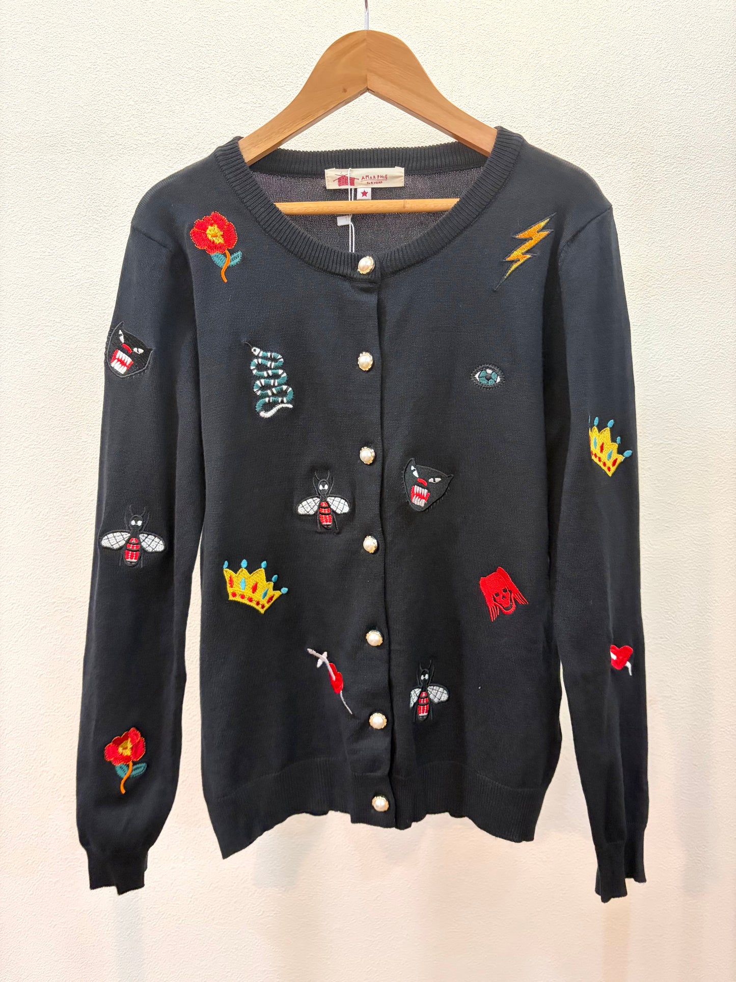 1点限定再入荷 刺繍モチーフカーディガン