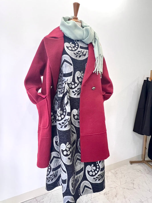 One-of-a-kind wool blend coat