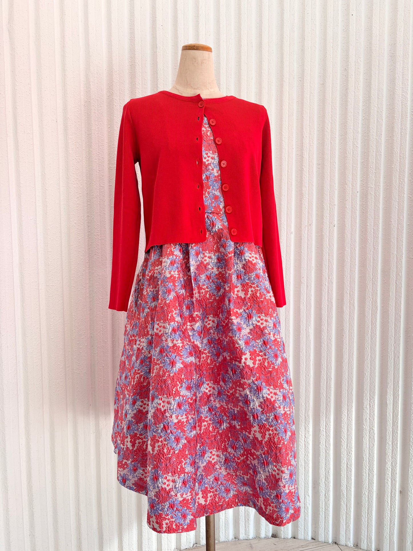 Flared Dress (Pink Pattern)