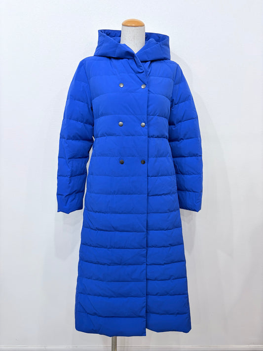Hooded Down Coat (Blue)