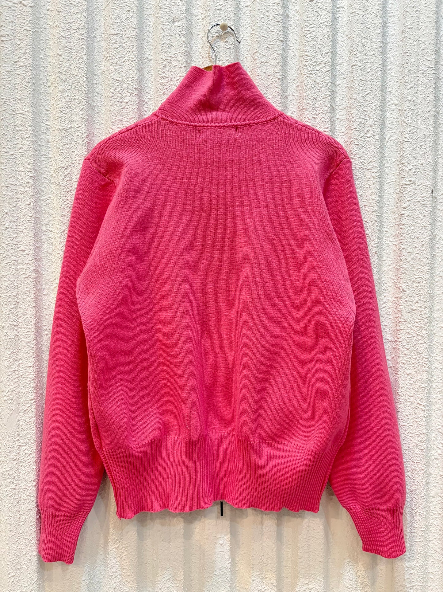 ジップアップニットトップス