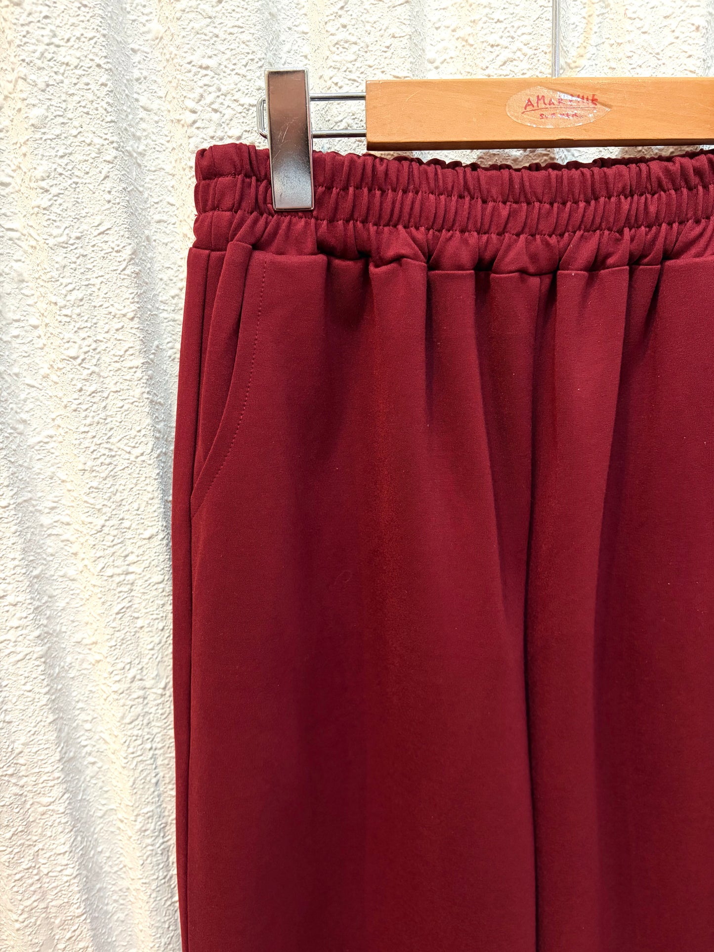 スウェットリラックスパンツ〈ワイン〉