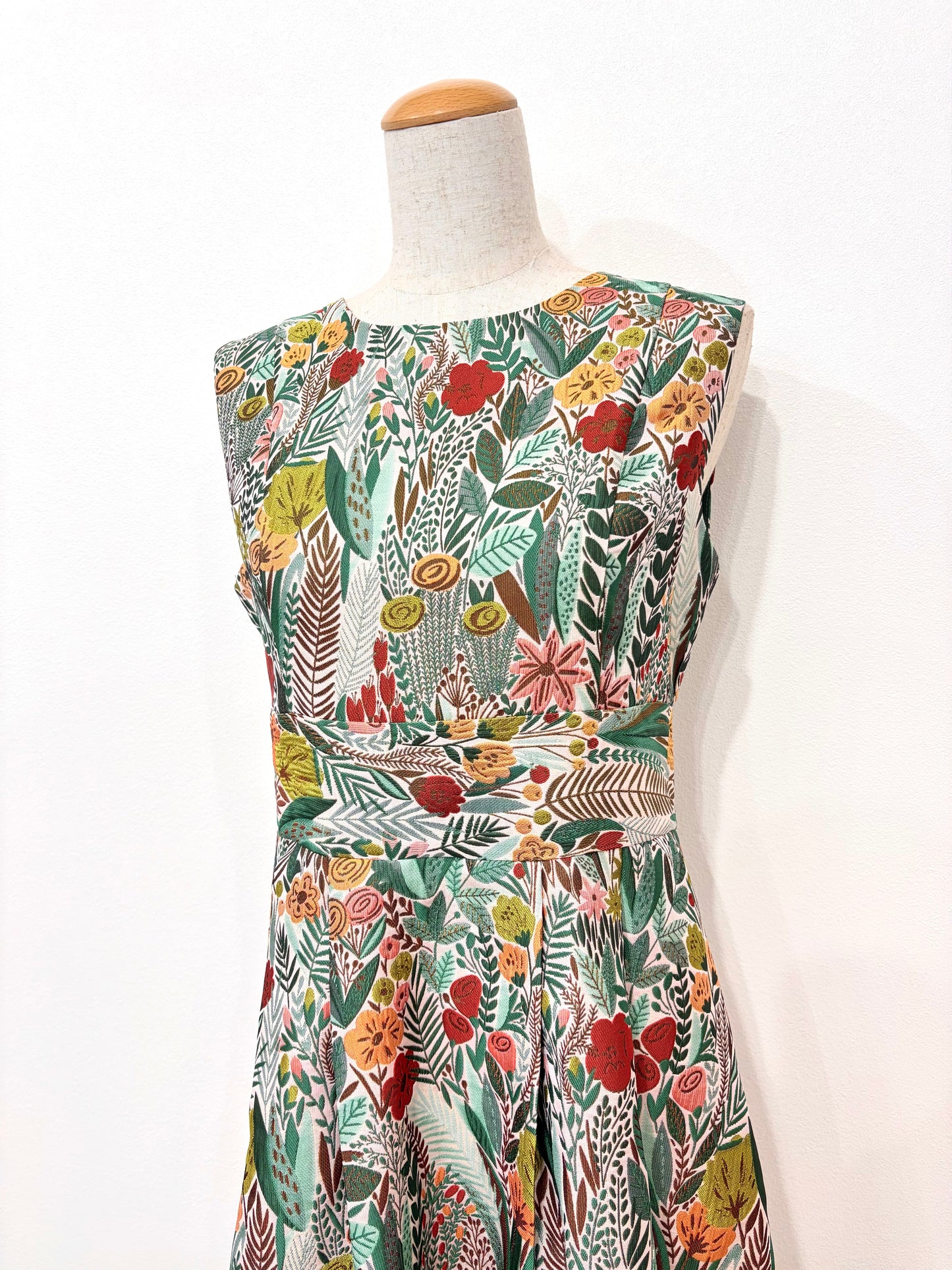 Floral print dress (green)