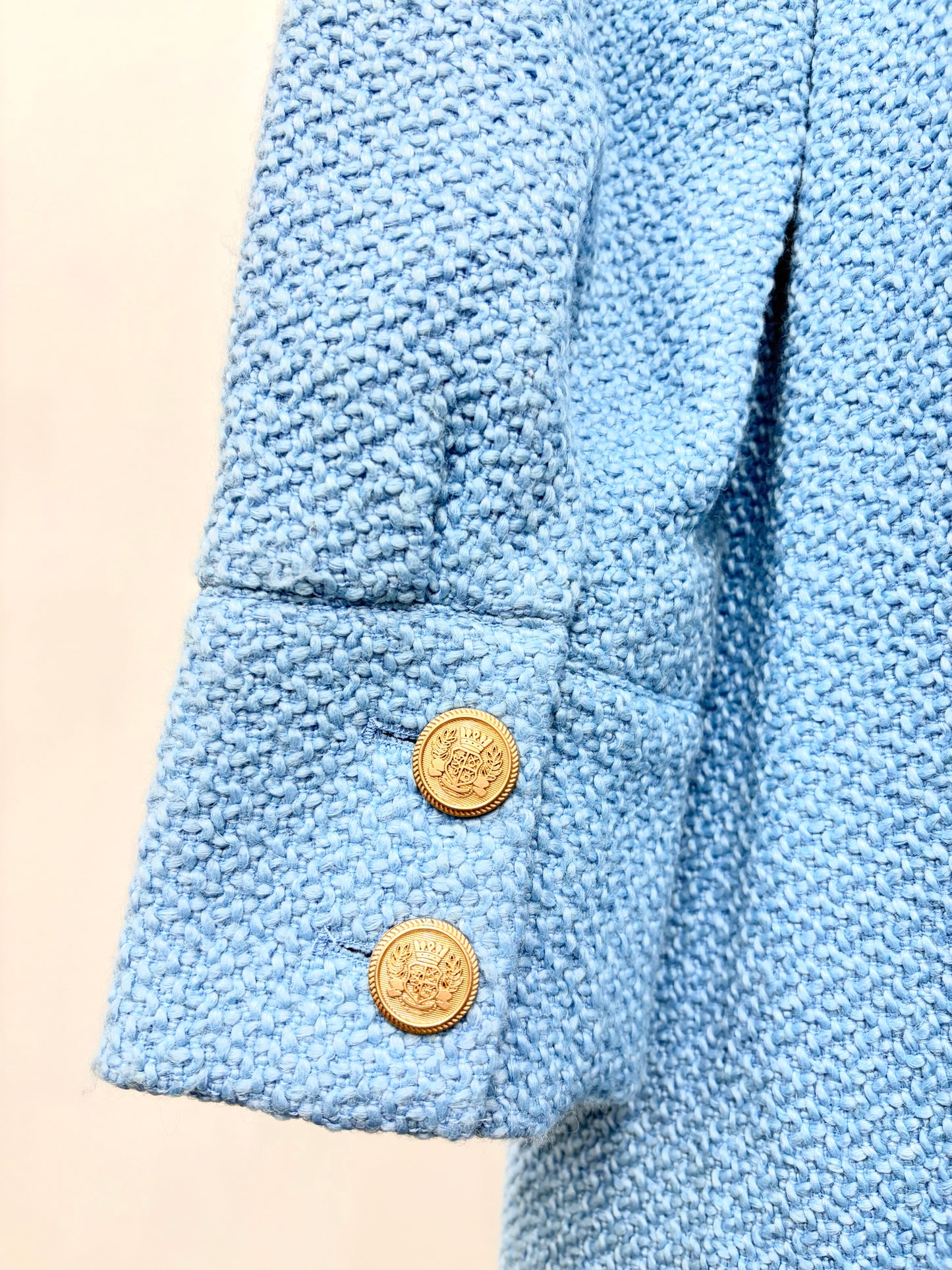 Wool Blend Asymmetrical Coat (Blue)