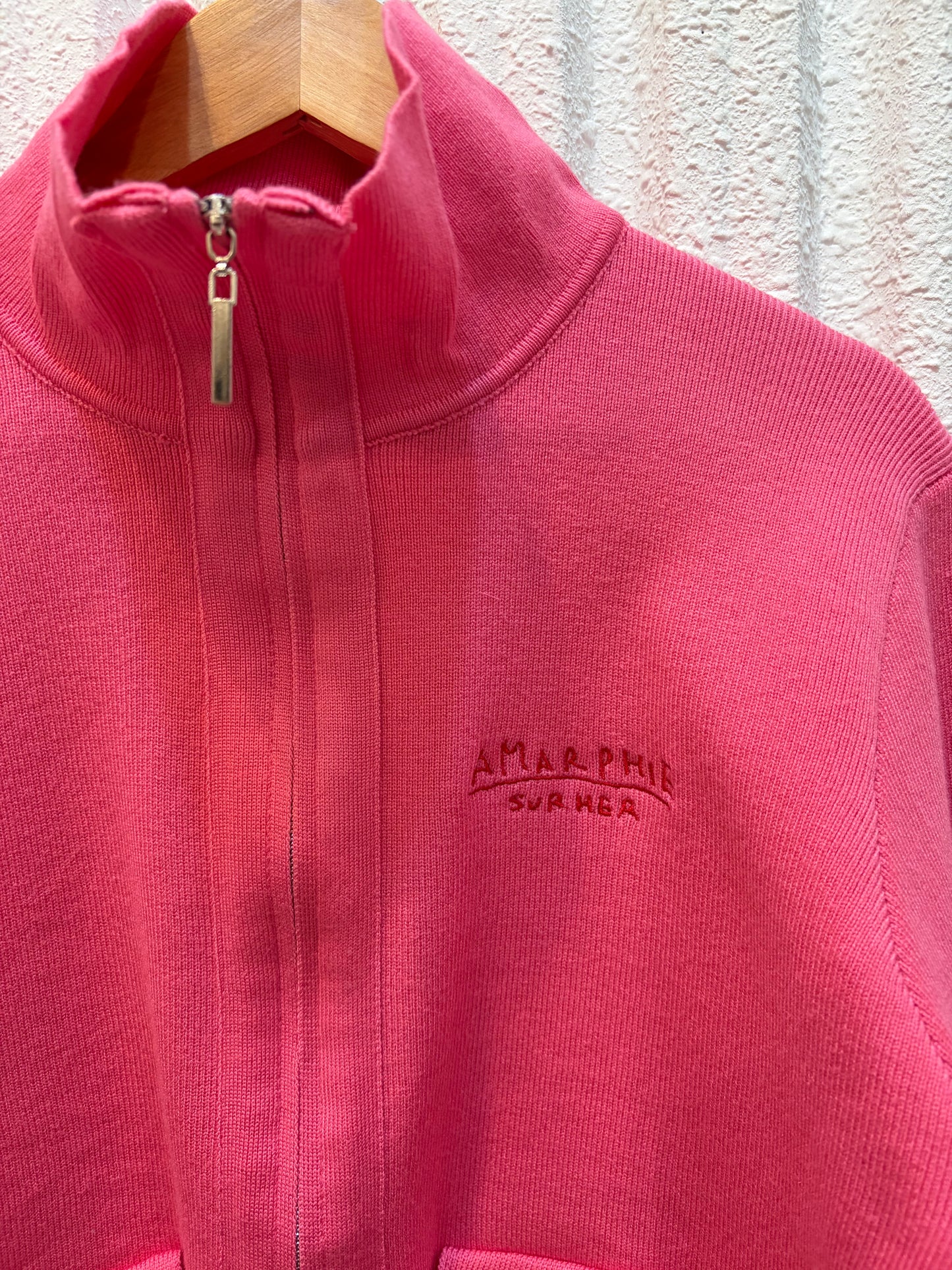 ジップアップニットトップス