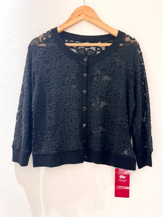 🆕刺繍カーディガン〈ブラック〉