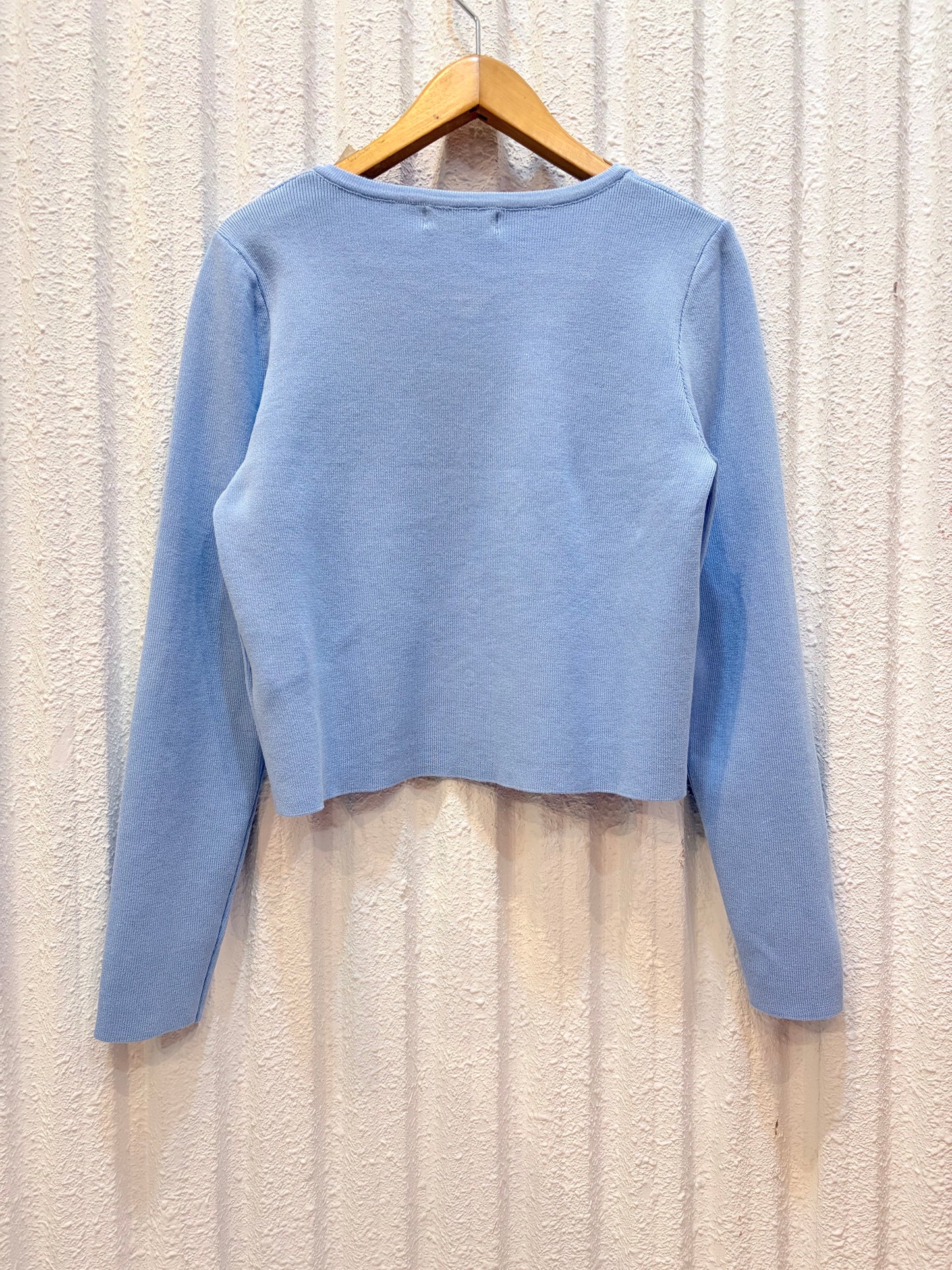 ショート丈カーディガン〈ライトブルー〉