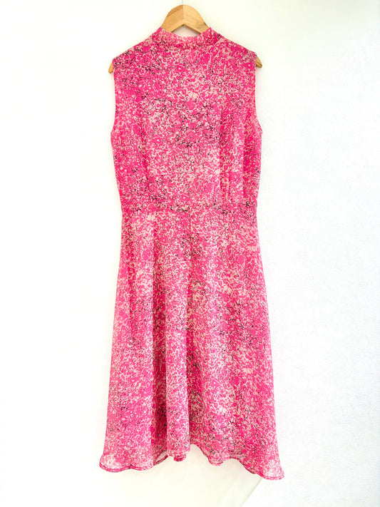 ラスト1点 Lサイズ ボウタイノースリーブワンピース