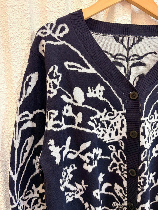 ウールカーディガン〈ネイビー〉