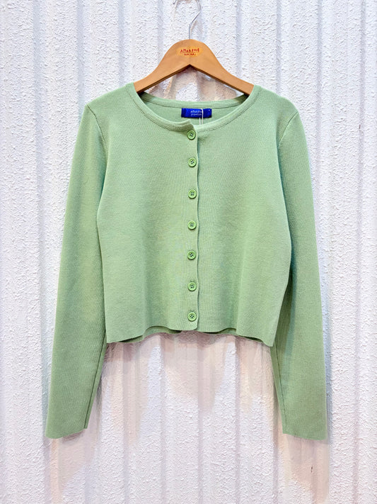 ショート丈カーディガン〈ミントグリーン〉