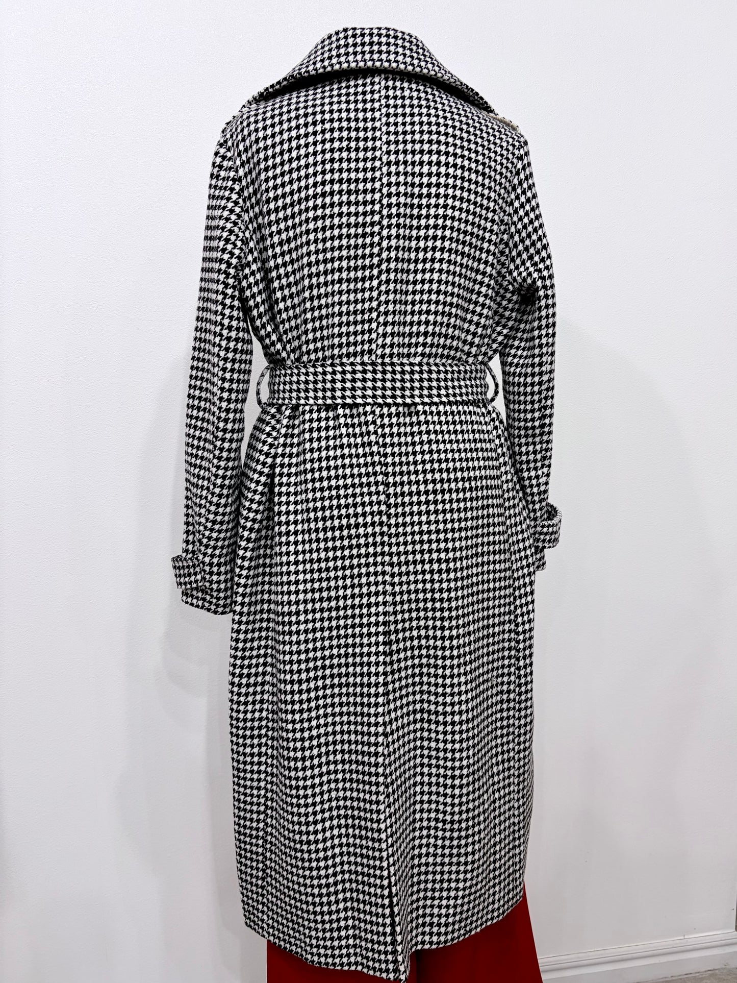 Houndstooth long coat