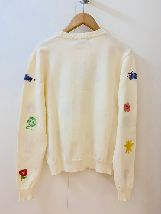🆕モチーフ刺繍カーディガン〈ベージュ〉