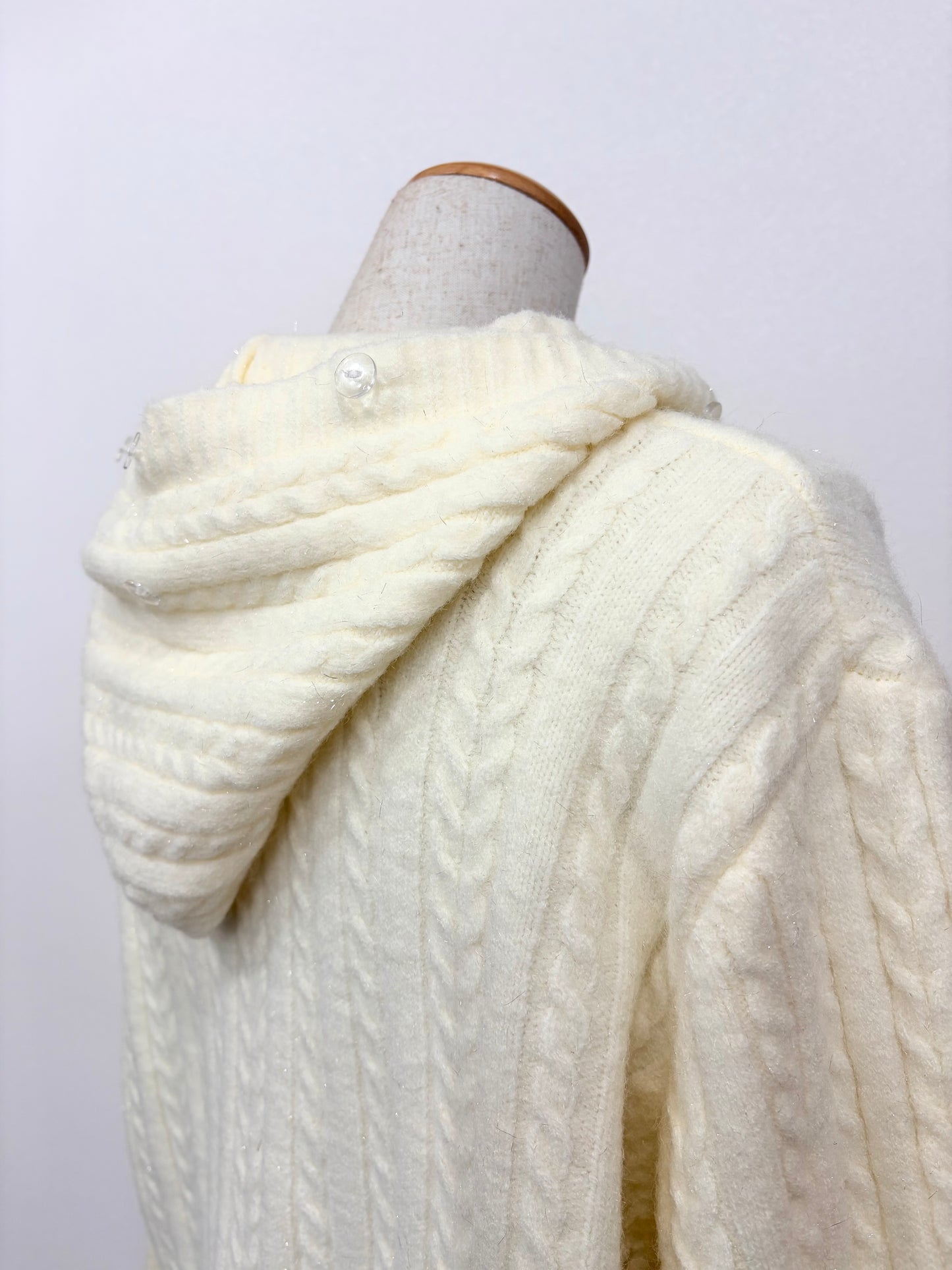 【数量限定】ファー付きジップアップニットカーディガン