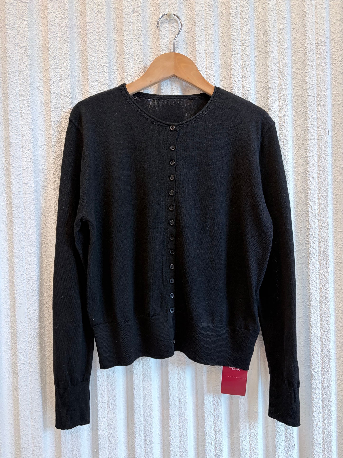 シルク混カーディガン〈ブラック〉