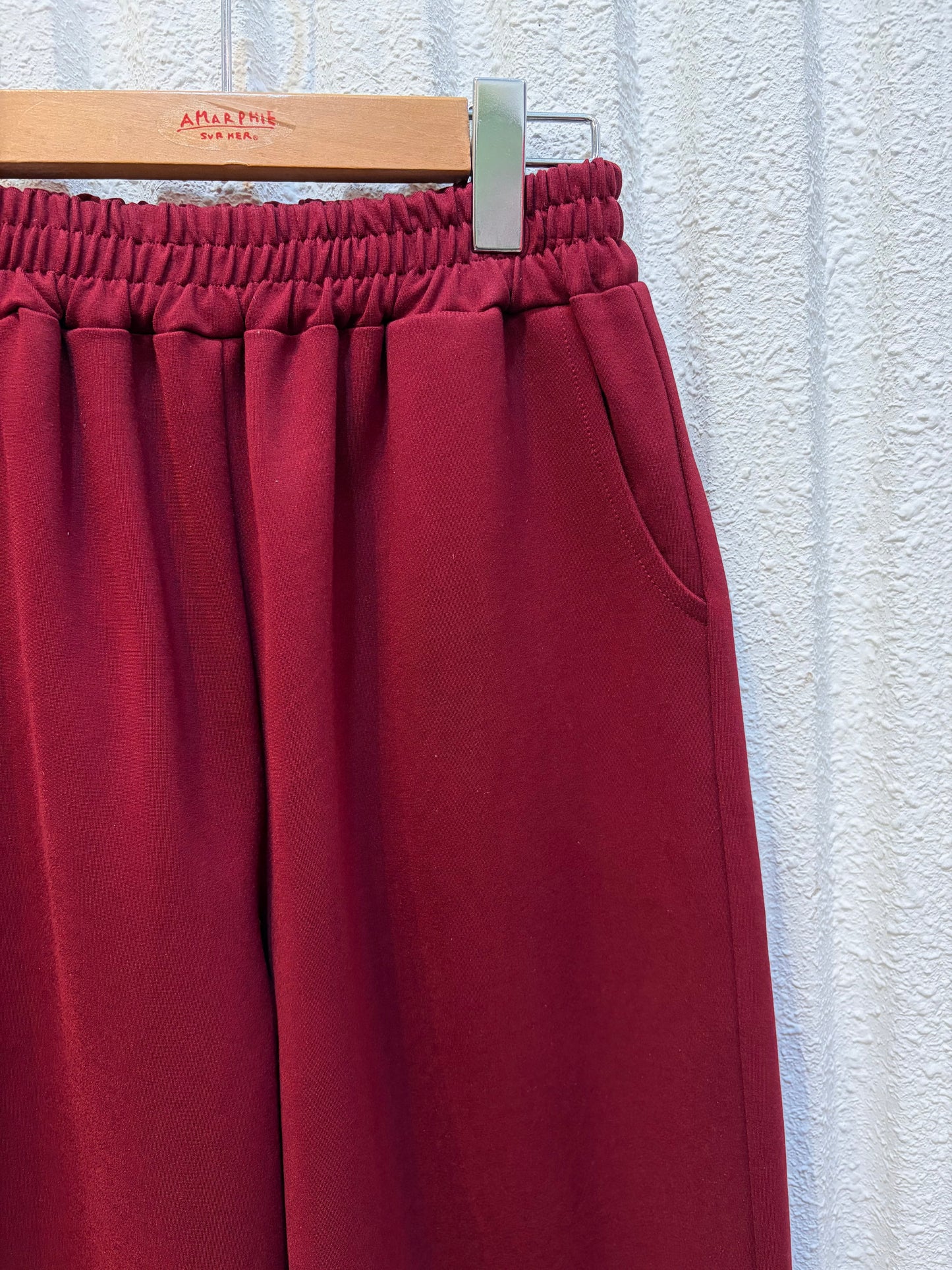 スウェットリラックスパンツ〈ワイン〉