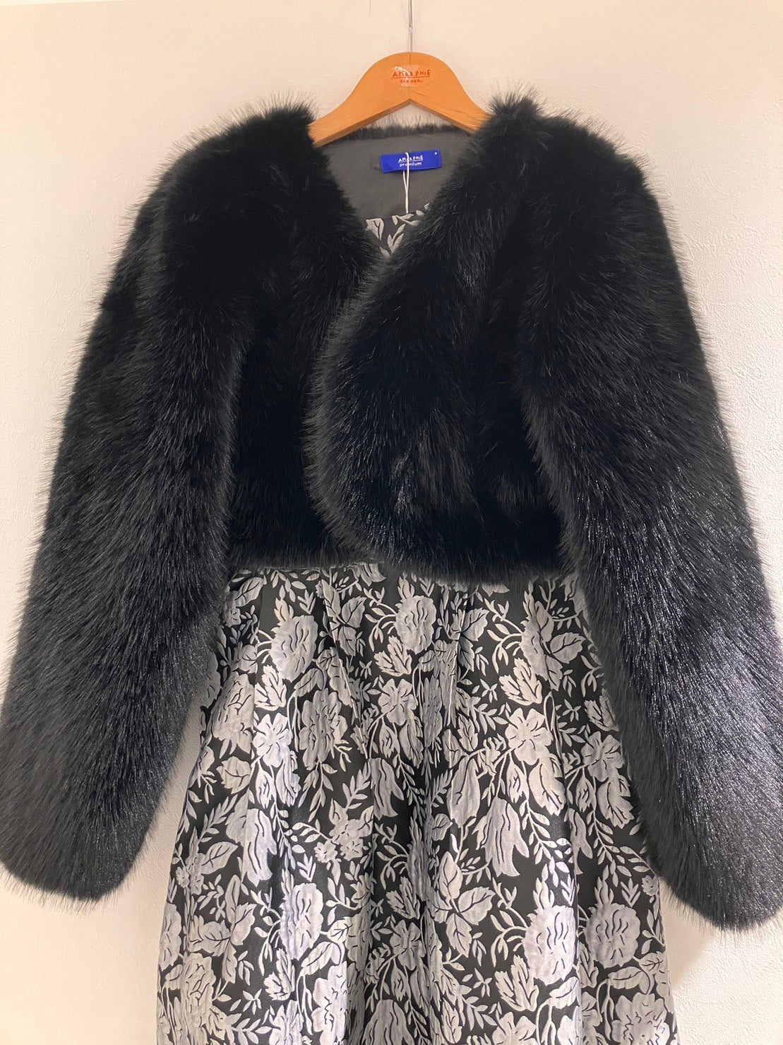 Faux Fur Bolero (Black)