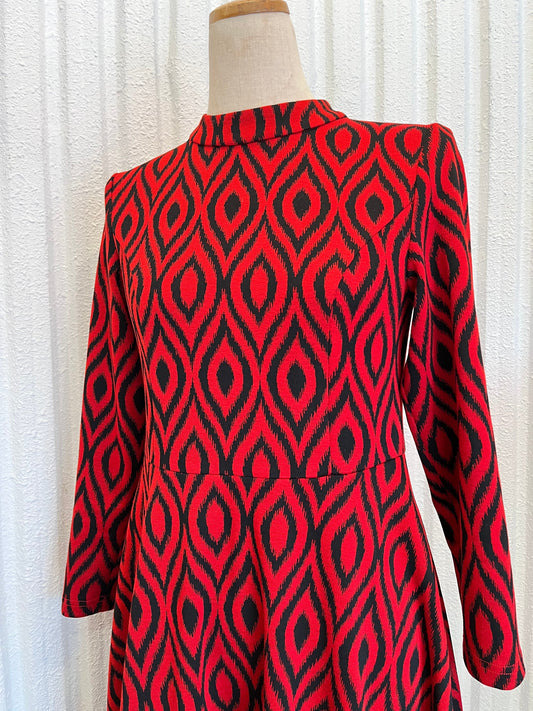 ロングジャージワンピース〈レッド〉