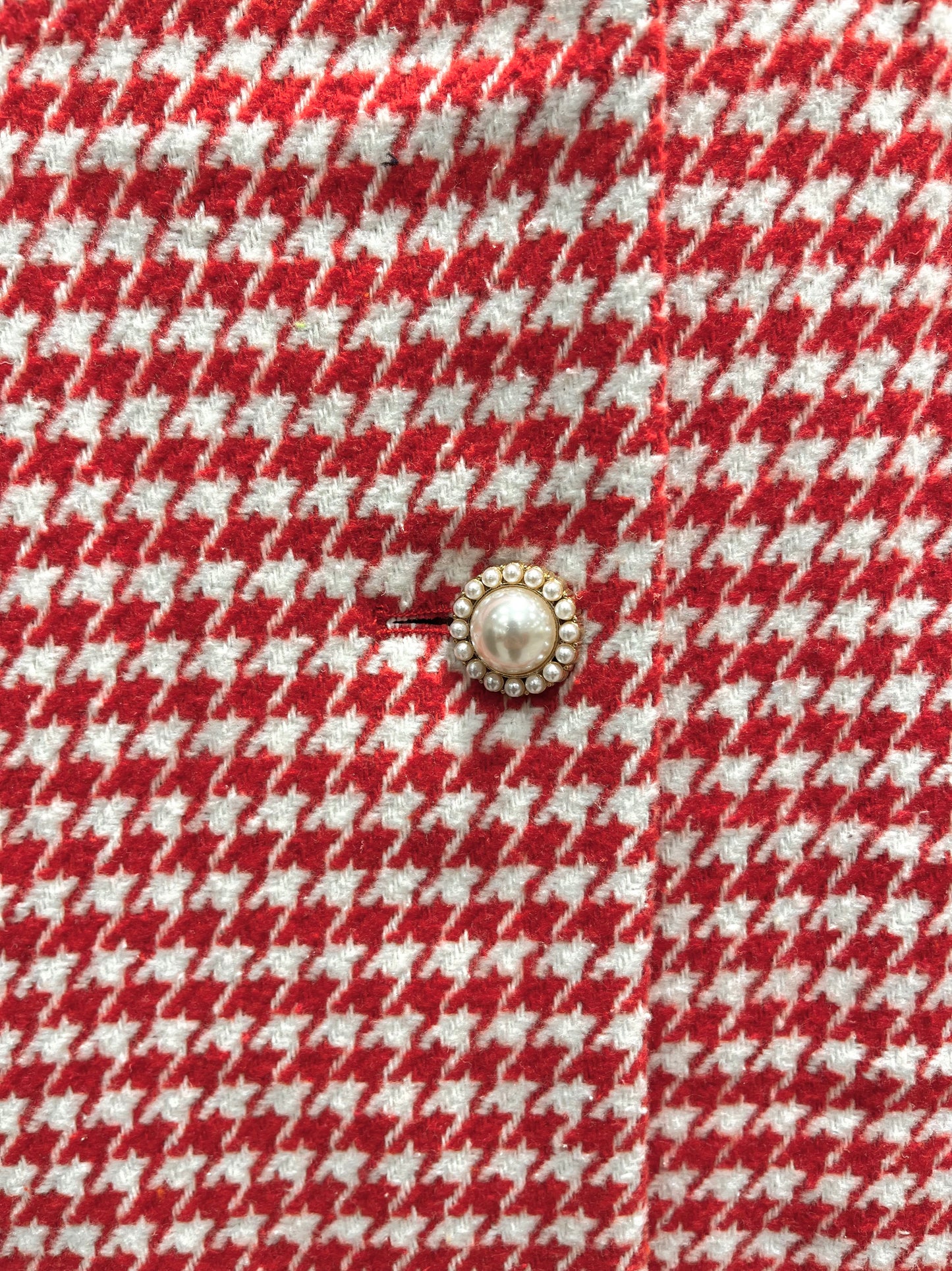 千鳥格子コート〈レッド〉